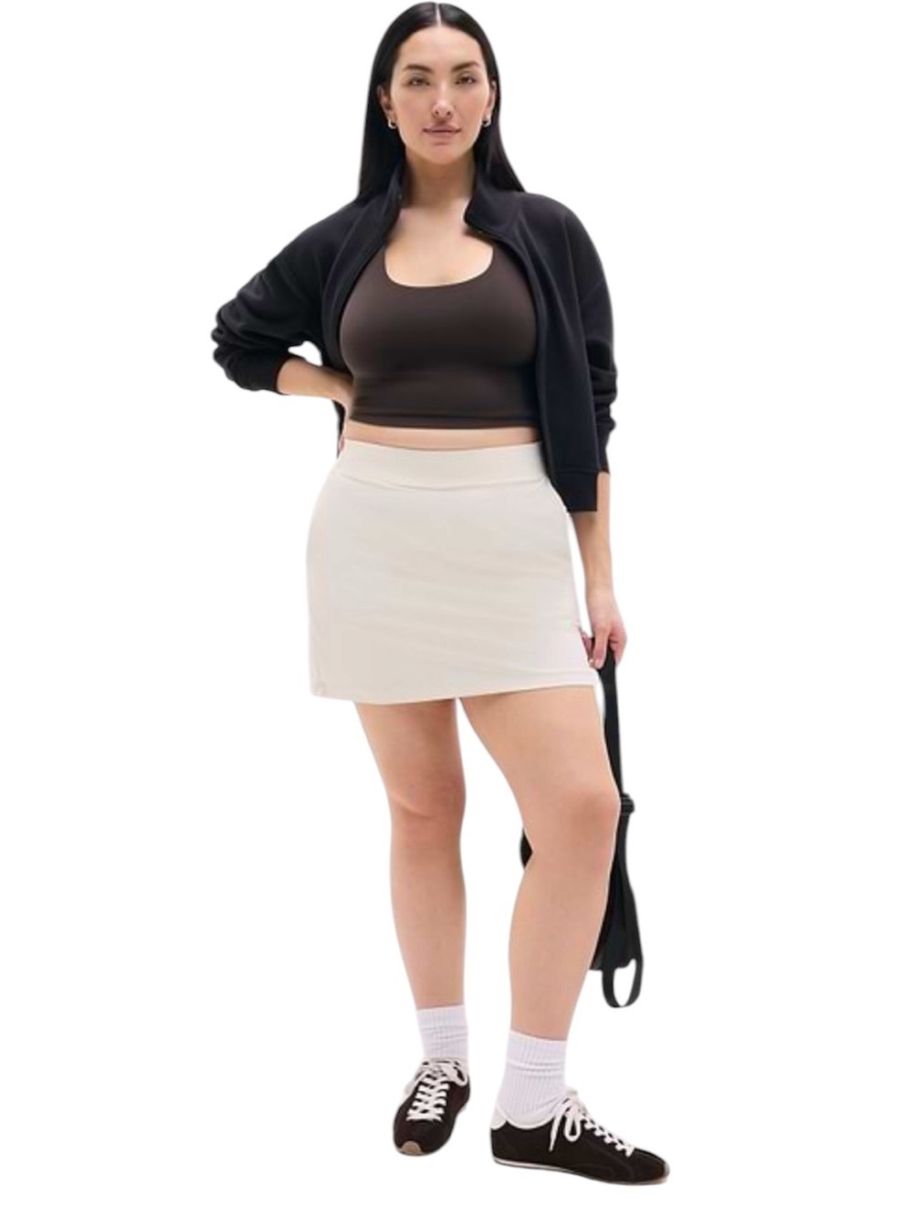 Athleta Brooklyn Heights High Rise Skirt Skort Athletic City Athleisure Khaki